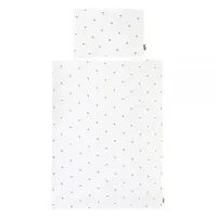 Husa pilota si fata de perna Childhome Jerse Muselina 100x140 cm, Inimioare