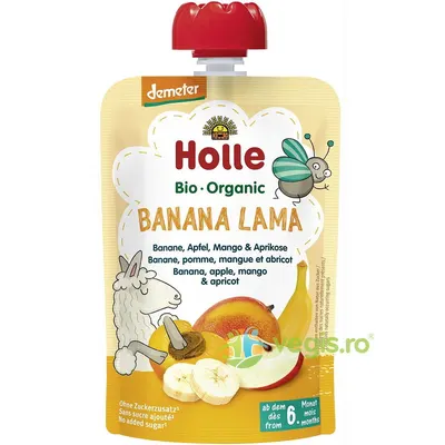 Piure de Banane, Mere, Mango si Caise pentru Copii +6 Luni fara Zahar Demeter Ecologic/Bio 100g