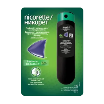 Nicorette Freshmint spray 1 mg, McneilHealthcare | 13,2 ml