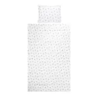 Set lenjerie pat 3 piese bumbac ranforce Cosy Abstract Leaves Grey Beige