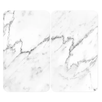 Set 2 protecții din sticlă pentru aragaz Wenko Marble, 52 x 30 cm