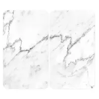 Set 2 protecții din sticlă pentru aragaz Wenko Marble, 52 x 30 cm