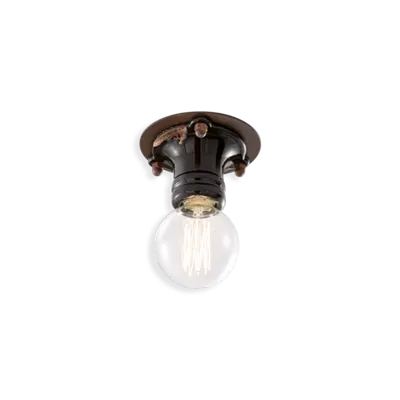 Plafoniera, lampa de tavan RETRO PIPES FINISH VIN - VINTAGE NERO C1705