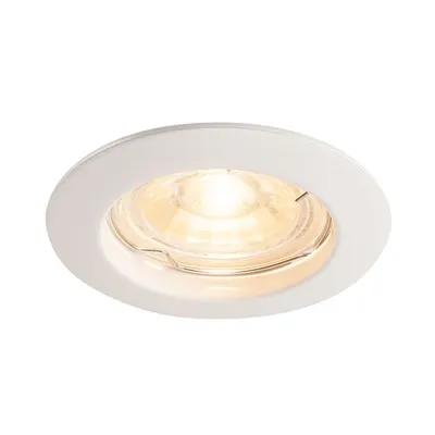 Spot incastrat, PIKA Ceiling lights GU10, white recessed ceiling light, QPAR51, rigid, white, max. 50W