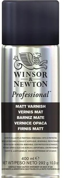 Lac de finisaj pentru artiști Winsor & Newton - Mat, aerosol, profesional, 400 ml
