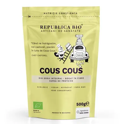 Cous Cous din grau integral, 500g, bio, Republica BIO