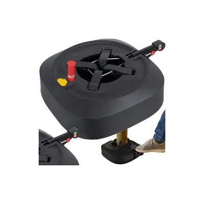 Suport de Craciun cu auto-prindere pentru brad natural, rezervor apa 3.2 L, plastic si metal, negru