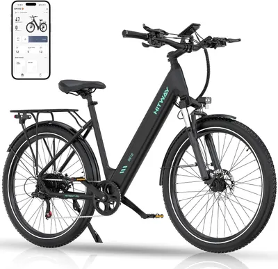 27,5" Bicicletă electrică urbană cadru jos baterie detașabilă BK18 APP NFC