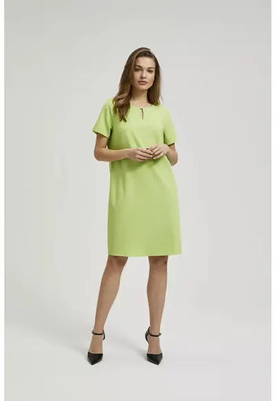 Rochie simpla verde - pana la genunchi - Verde