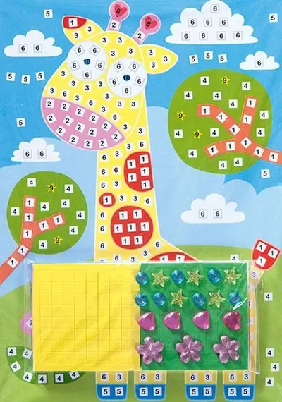 Set creativ Folia - Creaza imagini din mozaic, Girafa