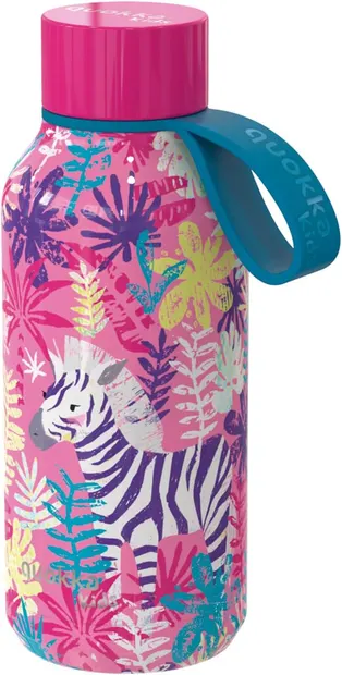 Sticlă termică Quokka Kids - Solid, Zebras, 330 ml