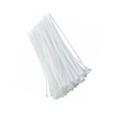 Colier din Plastic, Alb, 3.6 x 250, 100 Bucati