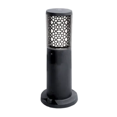 Stalp Gradina Led Carlo Deco 6w Cct 4000k Ip55 400mm Negru