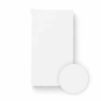 Cearceaf cu elastic pentru patut copii Bocioland White 120x60 cm, din 100 bumbac jersey, 0 luni+