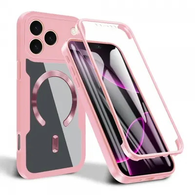 Husa MagSafe pentru Apple iPhone 17 Pro, Techsuit, ColorVerse 360, Roz