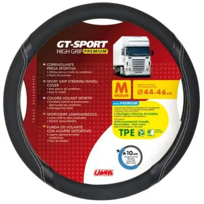 Husa volan camion Lampa GT sport negru cu argintiu
