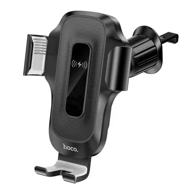 Suport cu Incarcare wireless 15W, Hoco HW2, Grila de aerisire, Rotativ, Negru Engros