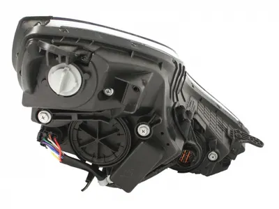 Far stanga H7, electric, cu motoras, interior argintiu, semnalizator transparent HYUNDAI ix20 intre 2010-2015