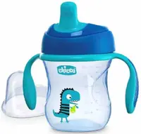 Cană de tranziție Chicco - Pentru băiat, albastru, dinozaur, 200 ml, sortiment