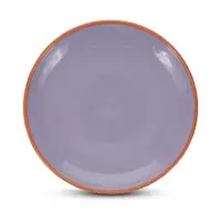 Farfurie portocalie/mov pentru desert din gresie ø 18 cm Duo – ONA
