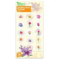 Abtibilduri imitatie sigiliu, Avenir, Natural Creation, Flori, 18 bucati