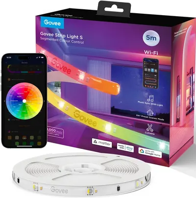 Bandă LED inteligentă Govee - Strip Light S H612ACD1, 5 m, multicoloră
