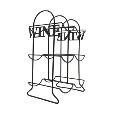 Suport Sticle Vin, din Metal Negru – 6 Sticle | Excellent Houseware