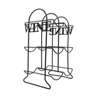 Suport Sticle Vin, din Metal Negru – 6 Sticle | Excellent Houseware