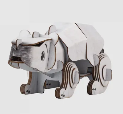 Puzzle 3D cu sunet - Build 'n' Sound - Urs polar