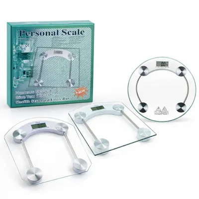 Cântar Electronic Corporal de Baie din Sticlă, Afișaj Digital LCD, Capacitate Maximă 150kg, Pornire și Oprire Automată, Diferite Modele