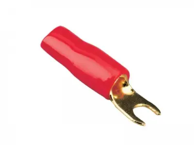 Papuc Terminal tip furca 10mm2 M4 aurit izolat rosu ACV 30.4410-02
