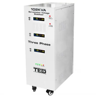 Stabilizator tensiune 102KVA 70KW, Trifazat, TED