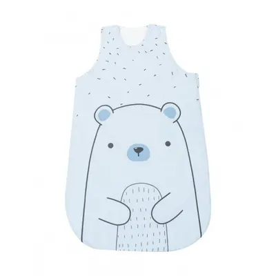 Sac de dormit KikkaBoo 6-18 luni Bear with me Blue,lungime 90 cm,grosime 1.8 tog