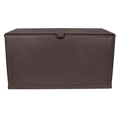 Cutie de depozitare TOUGH MASTER TM-SBR46H, 460L, stil ratan, culoare cafea, cu balamale