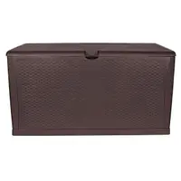 Cutie de depozitare TOUGH MASTER TM-SBR46H, 460L, stil ratan, culoare cafea, cu balamale