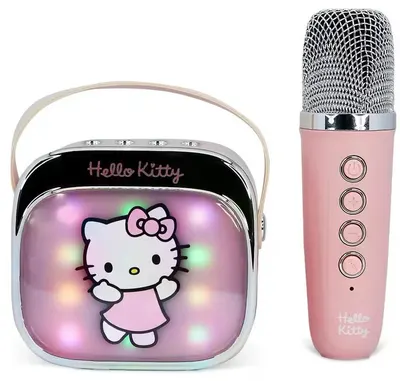Boxa portabilă OTL Technologies - Hello Kitty PopSing Karaoke Speaker & Microphone, roz