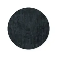 Covor negru țesut manual rotund din viscoză ø 150 cm Noemi – Vikosa