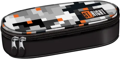 Penar școlar oval St. Right Pixels - Cu 1 fermoar