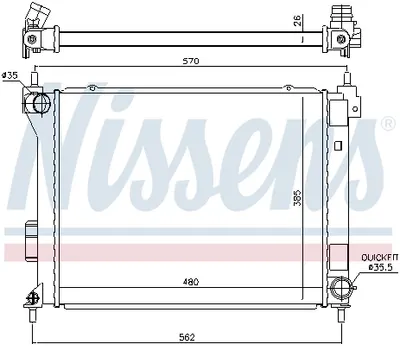Radiator racire motor potrivit HYUNDAI I20 I 1.4D 1.6D -12.15