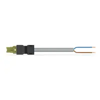 pre-assembled connecting cable; B2ca; Socket/open-ended; 2-pole; Cod. B; 8 m; 1,00 mm²; light green