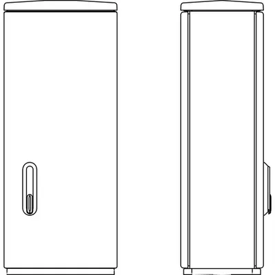Dulap pl. neted mar.00H RAL7032, 94°,IP44, 440x1080x320mm