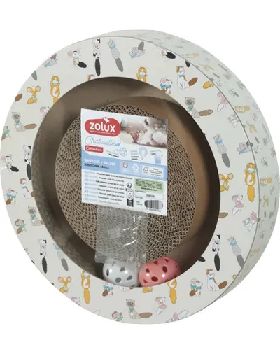 ZOLUX post zgâriere pisici rotund CHATOUILLE cu bile și catnip