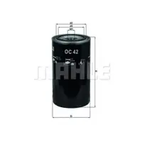 Filtru ulei MAHLE ORIGINAL OC 42