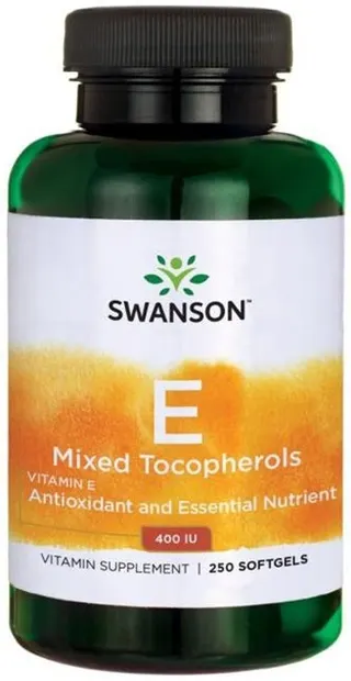 Vitamin E Mixed Tocopherols, 400 IU, 250 capsule moi, Swanson