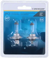 Becuri auto Dunlop - H7 12V/55W, 2 bucăți