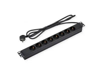 Prelungitor PDU 19" cu 8 x Schuko 3m, Value 19.99.1636