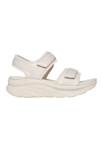 Sandale cu talpa wedge si inchidere velcro D'Lux Walker-Adored - Crem