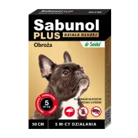 Zgarda antiparazitara pentru caini intre 10-25 kg Sabunol Plus 50 cm