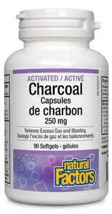 Activated Charcoal, 250 mg, 90 capsule, Natural Factors