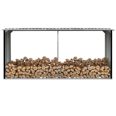 Gossi sopron depozitare lemne antracit, 330x92x153 cm otel galvanizat